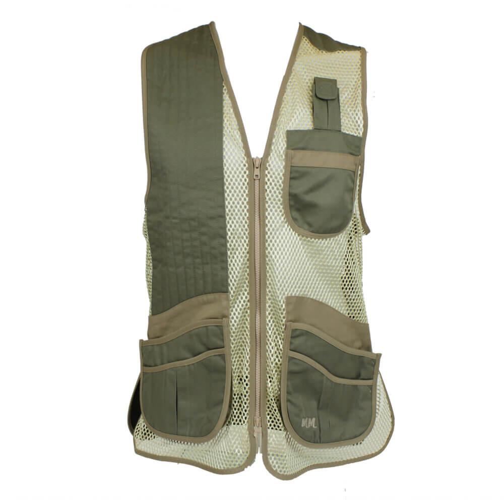 Krieghoff Ladies’ Mesh Vest by MizMac – Left Handed, Sage and Khaki